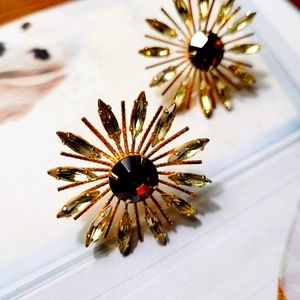 1950's earrings turned into post earrings